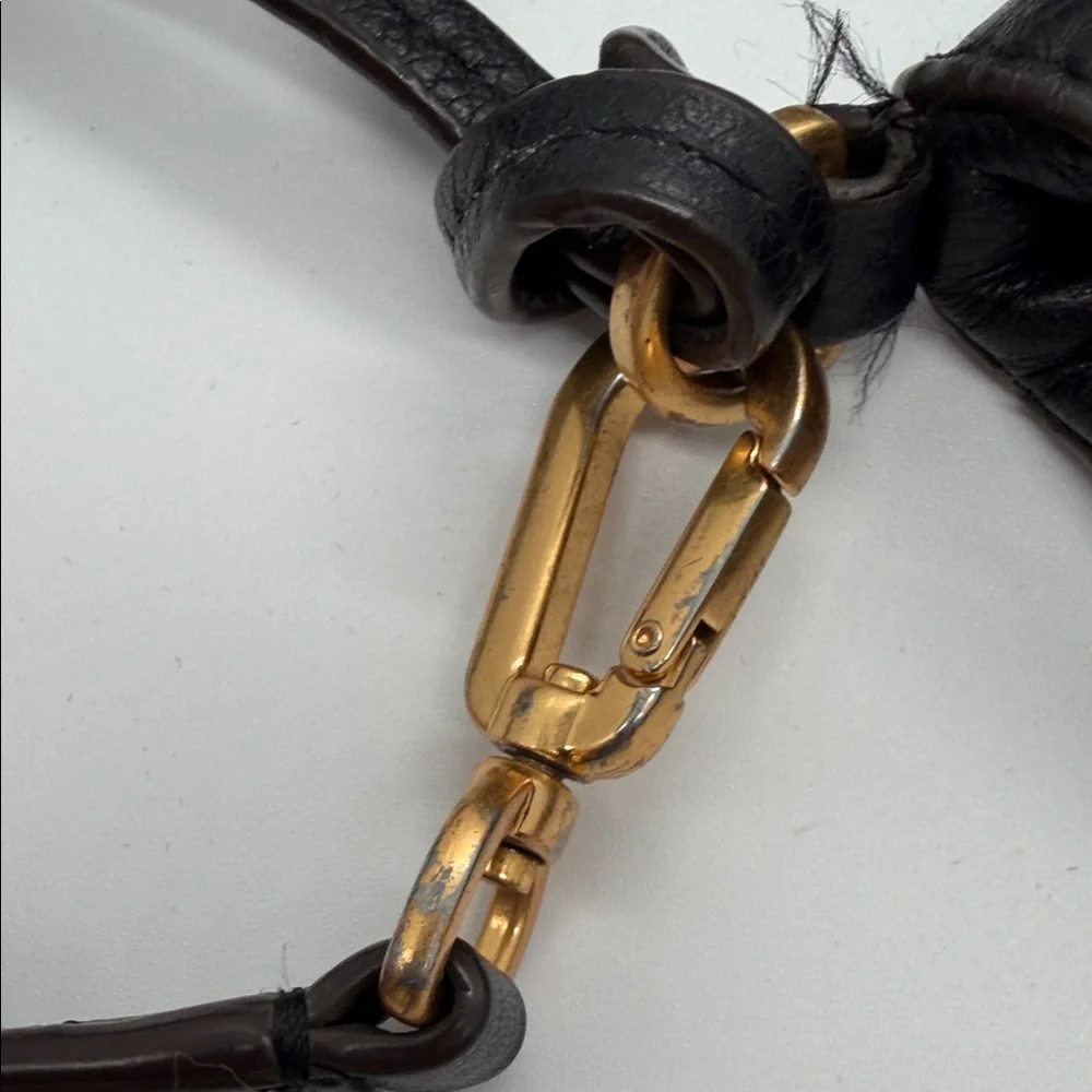 Tory Burch Black‎ Pebbled Leather Crossbody with Logo Detail